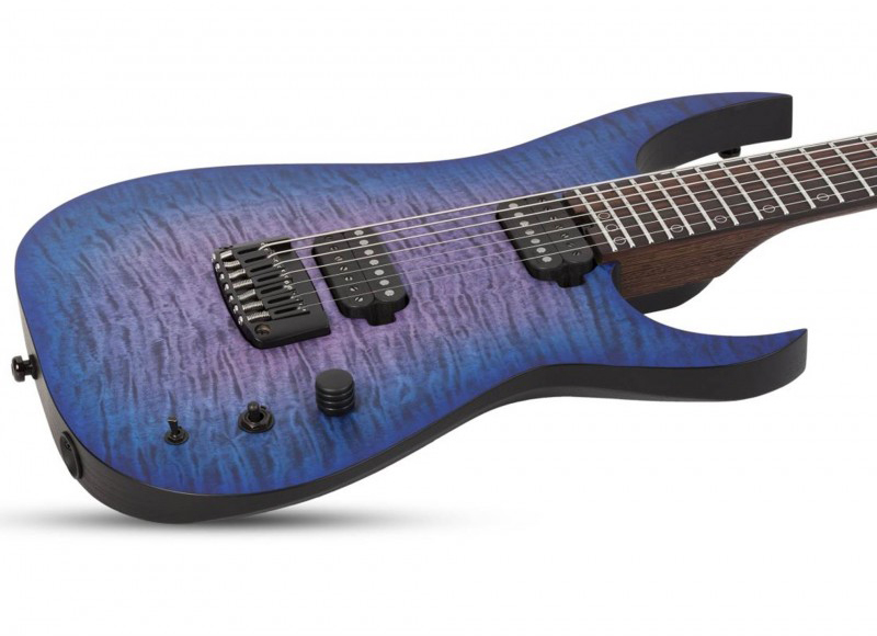 Schecter Keith Merrow Km-7 Mk-iii Pro Usa 7c 2h Eb - Blue Crimson Pearl - 7-snarige elektrische gitaar - Variation 1