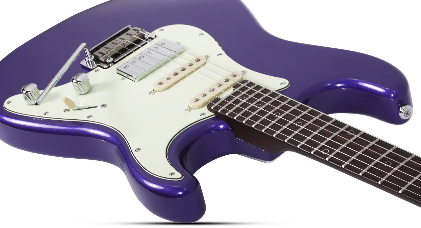 Schecter Nick Johnston Traditional 10th Ann. Signature Hss Trem Eb - Atomic Violet - Elektrische gitaar in Strat vorm - Variation 2