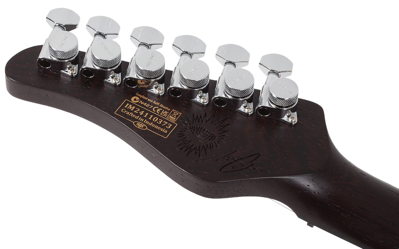 Schecter Nick Johnston Traditional 10th Ann. Signature Hss Trem Eb - Atomic Saffron - Elektrische gitaar in Strat vorm - Variation 6