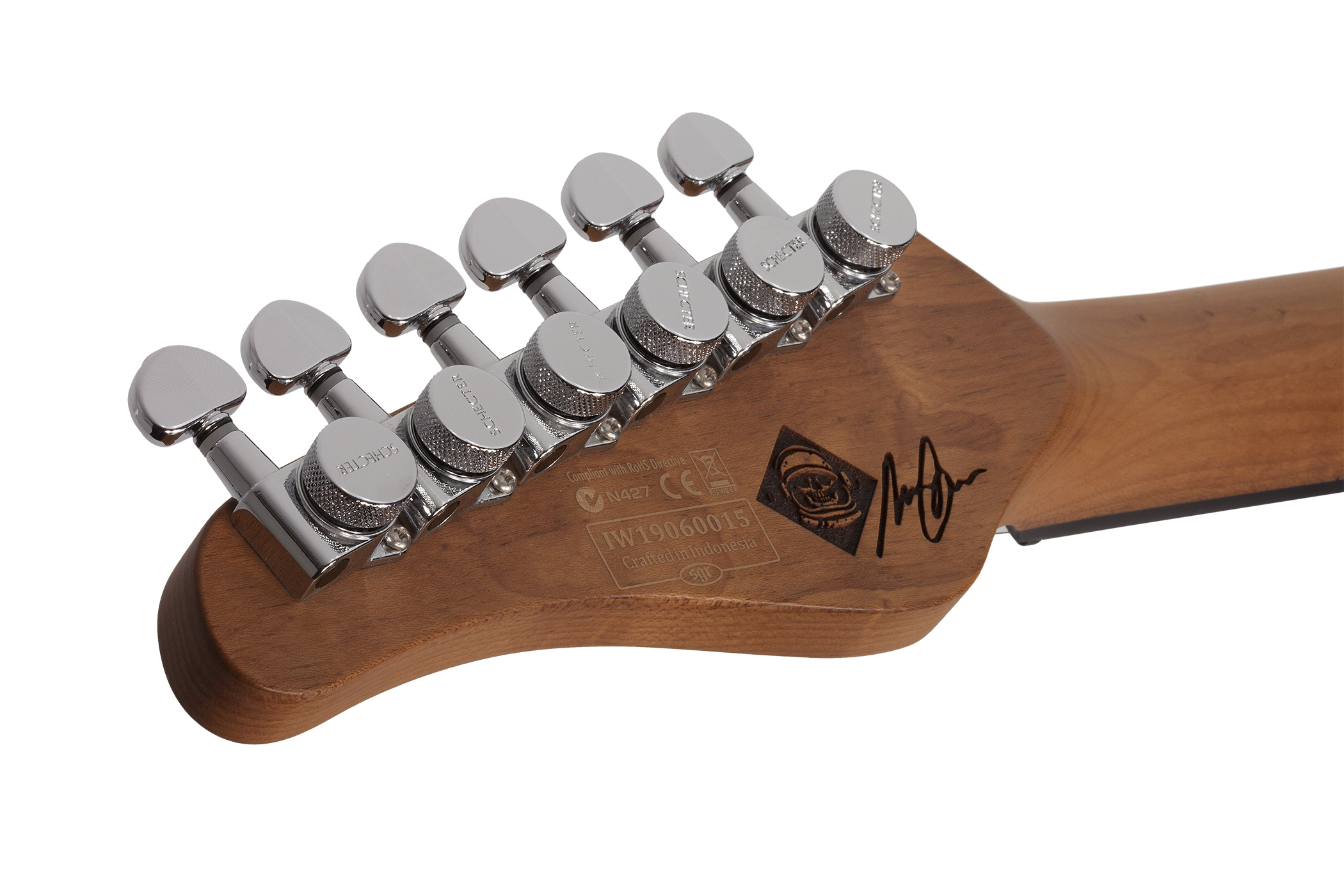Schecter Nick Johnston Traditional Signature 3s Trem Eb - Atomic Snow - Elektrische gitaar in Str-vorm - Variation 3