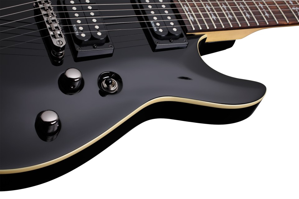 Schecter Omen Extreme-6 2h Ht Rw - See-thru Black - Elektrische gitaar in Str-vorm - Variation 2