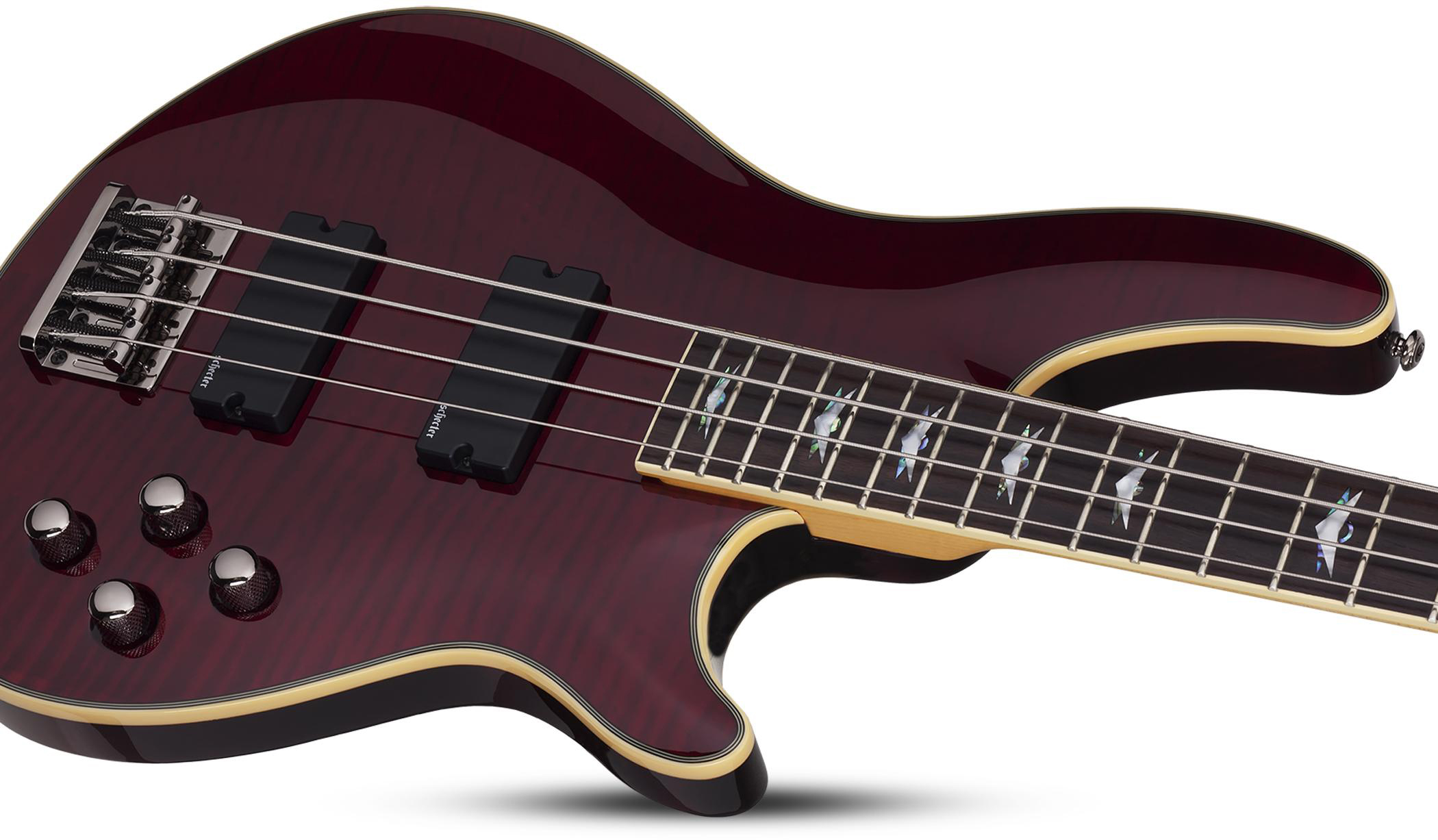 Schecter Omen Extreme-4 Active Rw - Black Cherry - Solid body elektrische bas - Variation 2