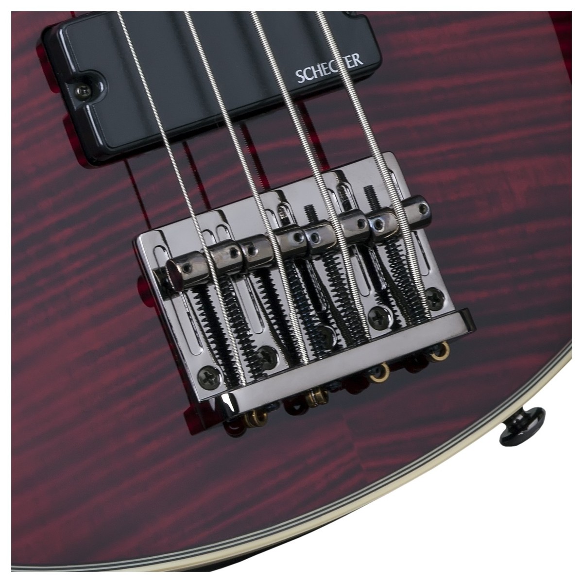 Schecter Omen Extreme-4 Lh Gaucher Active Rw - Black Cherry - Solid body elektrische bas - Variation 3