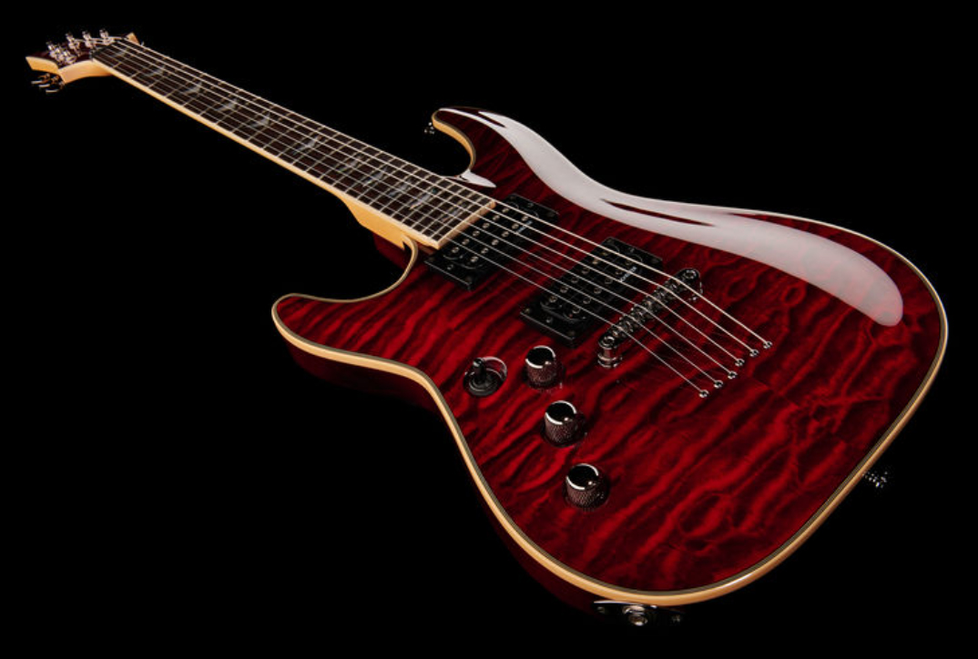 Schecter Omen Extreme-6 Lh Gaucher 2h Rw - Black Cherry - Linkshandige elektrische gitaar - Variation 1