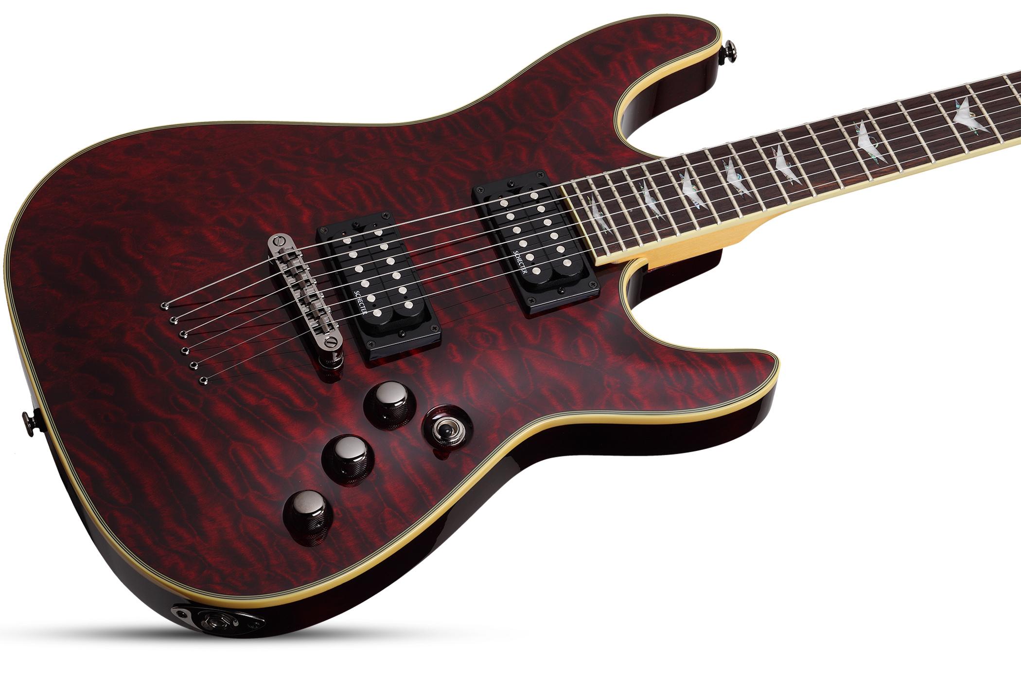 Schecter Omen Extreme-6 2h Ht Rw - Black Cherry - Elektrische gitaar in Str-vorm - Variation 1