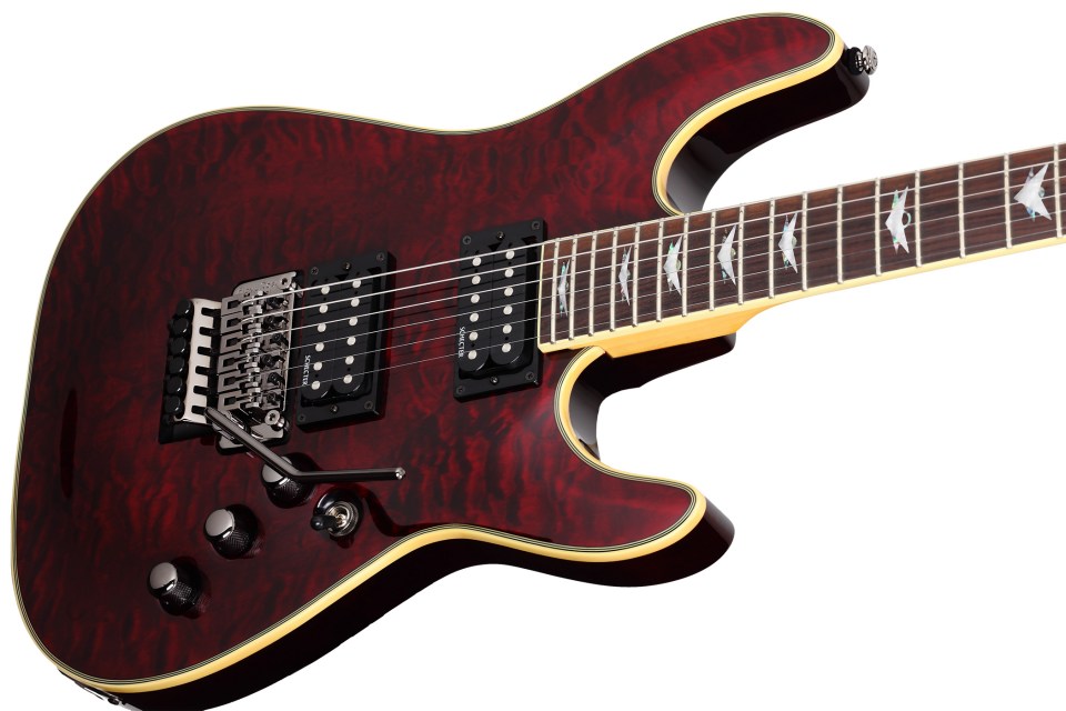 Schecter Omen Extreme-7 7c 2h Rw - Black Cherry Gloss - 7-snarige elektrische gitaar - Variation 2