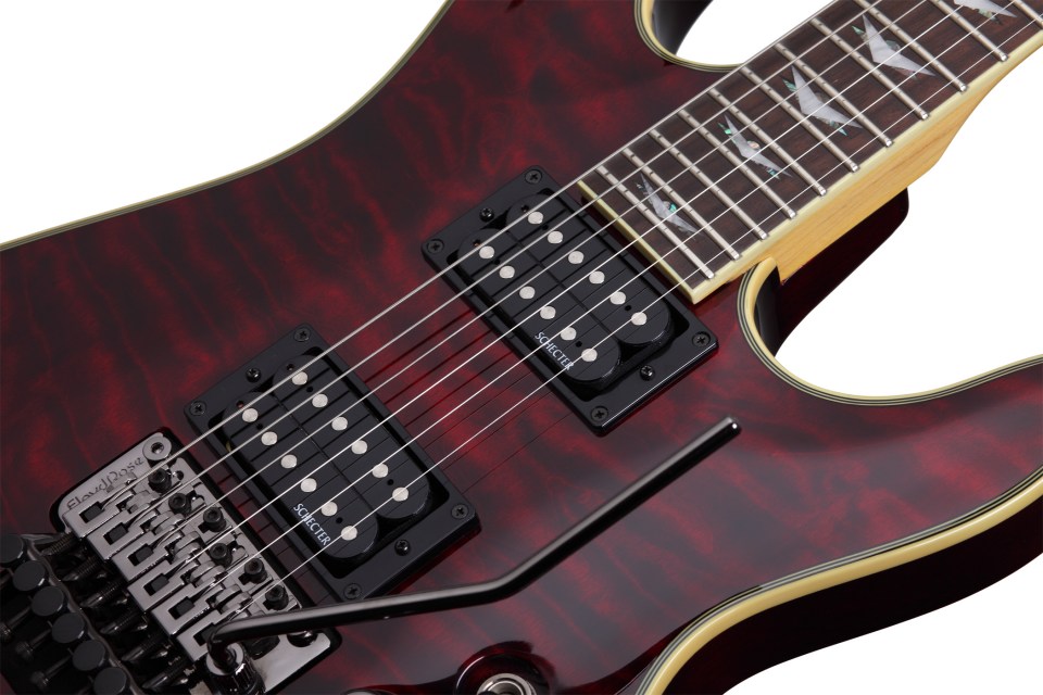 Schecter Omen Extreme-7 7c 2h Rw - Black Cherry Gloss - 7-snarige elektrische gitaar - Variation 3