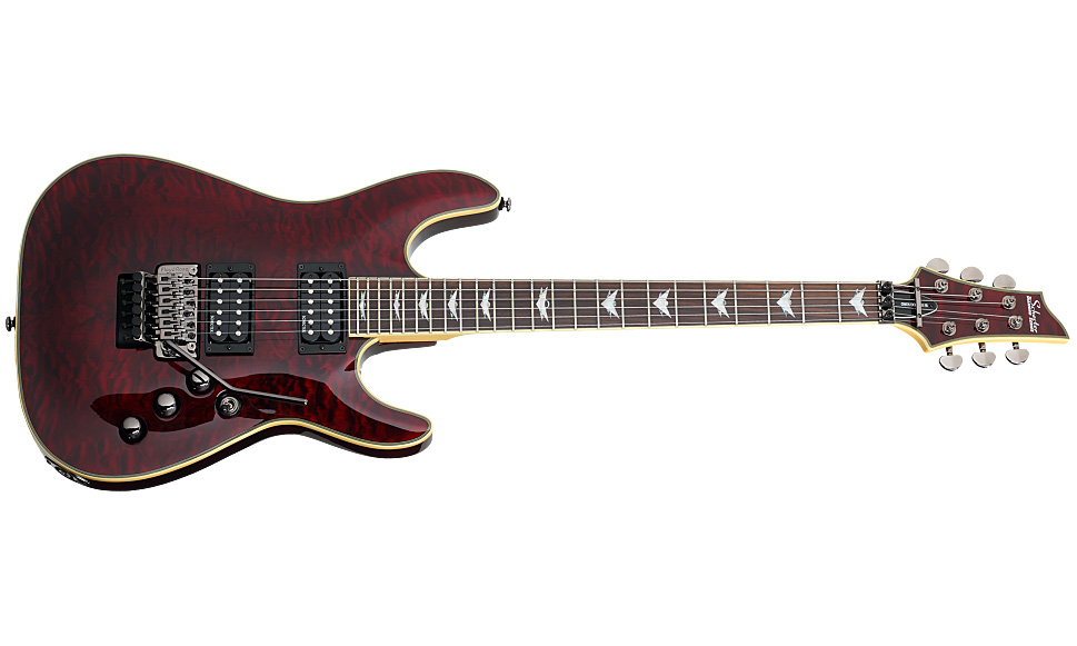 Schecter Omen Extreme-7 7c 2h Rw - Black Cherry Gloss - 7-snarige elektrische gitaar - Variation 1