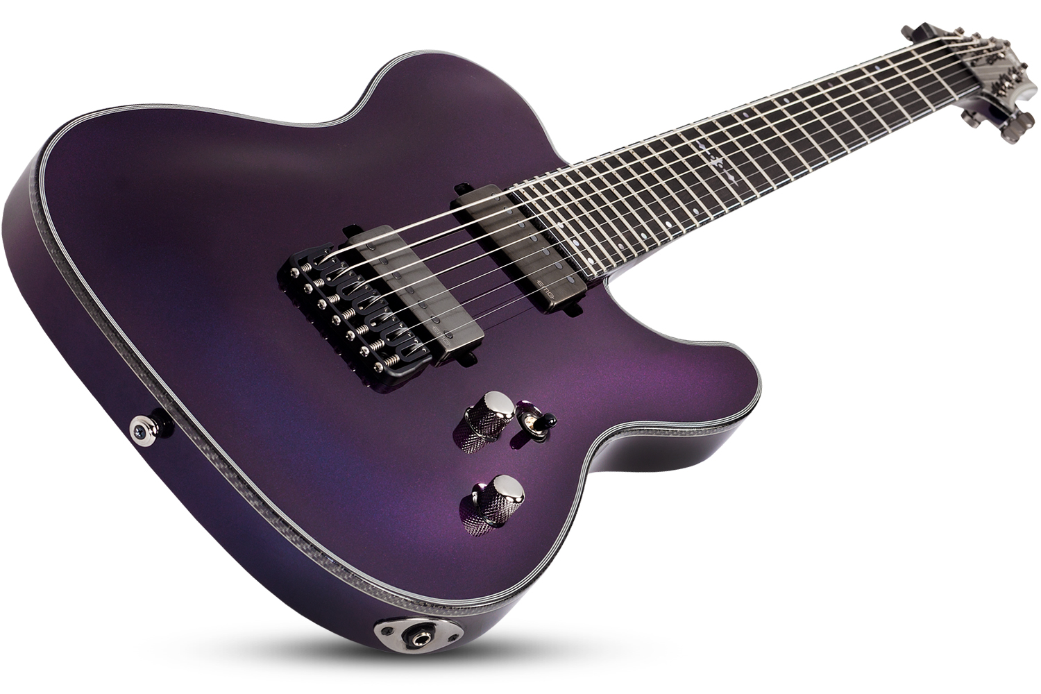 Schecter Pt-7 Hellraiser Hybrid 7c 2h Emg Ht Eb - Ultraviolet - 7-snarige elektrische gitaar - Variation 1