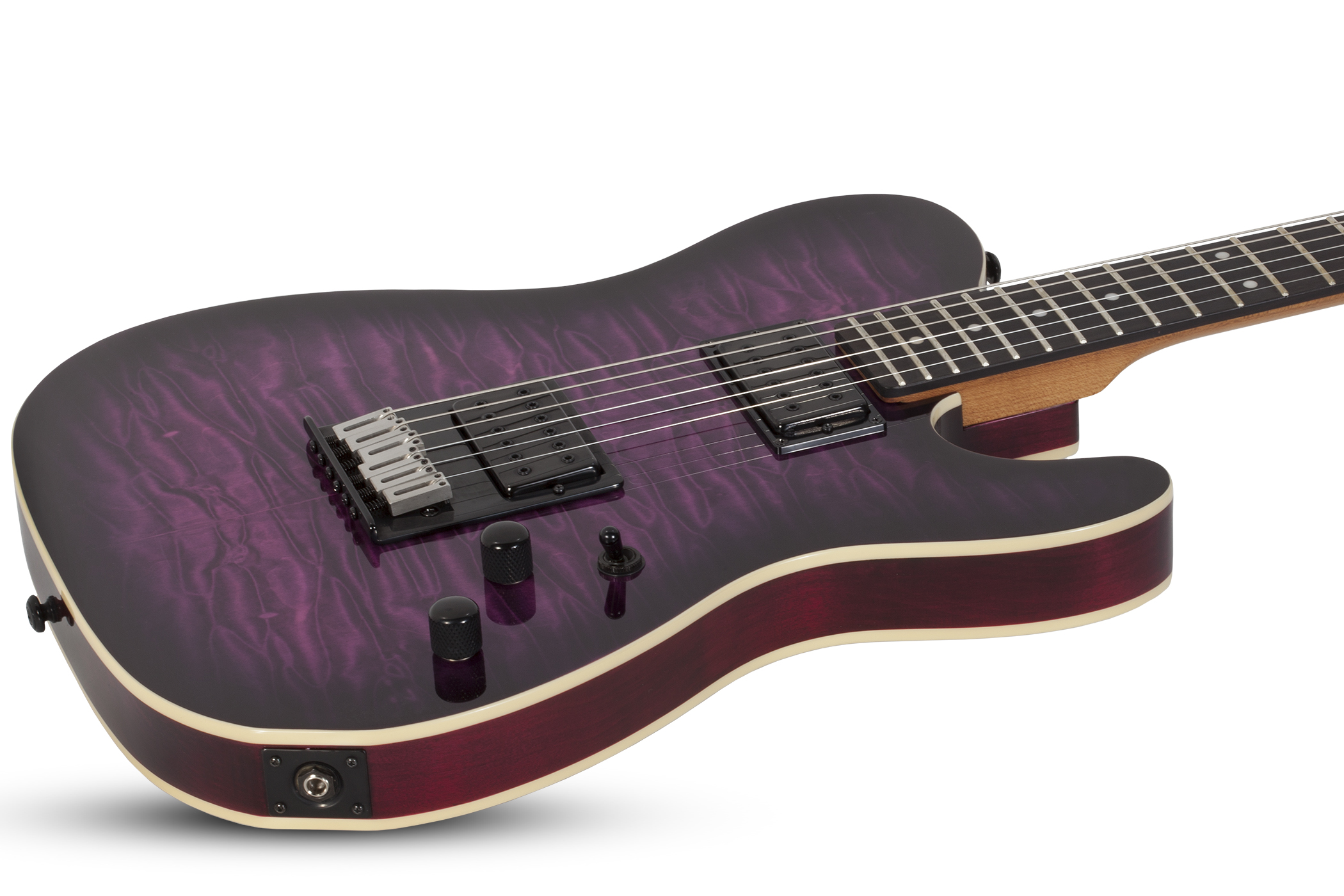 Schecter Pt Pro 2h Ht Eb - Trans Purple Burst - Televorm elektrische gitaar - Variation 1