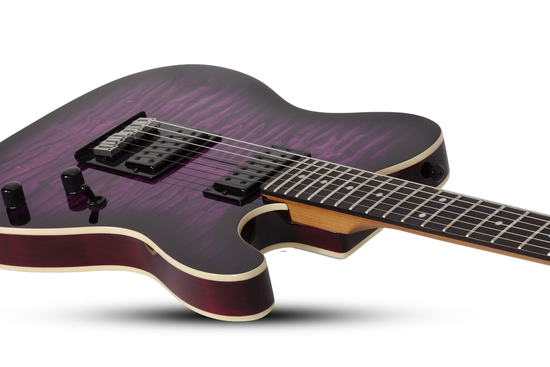 Schecter Pt Pro 2h Ht Eb - Trans Purple Burst - Televorm elektrische gitaar - Variation 2