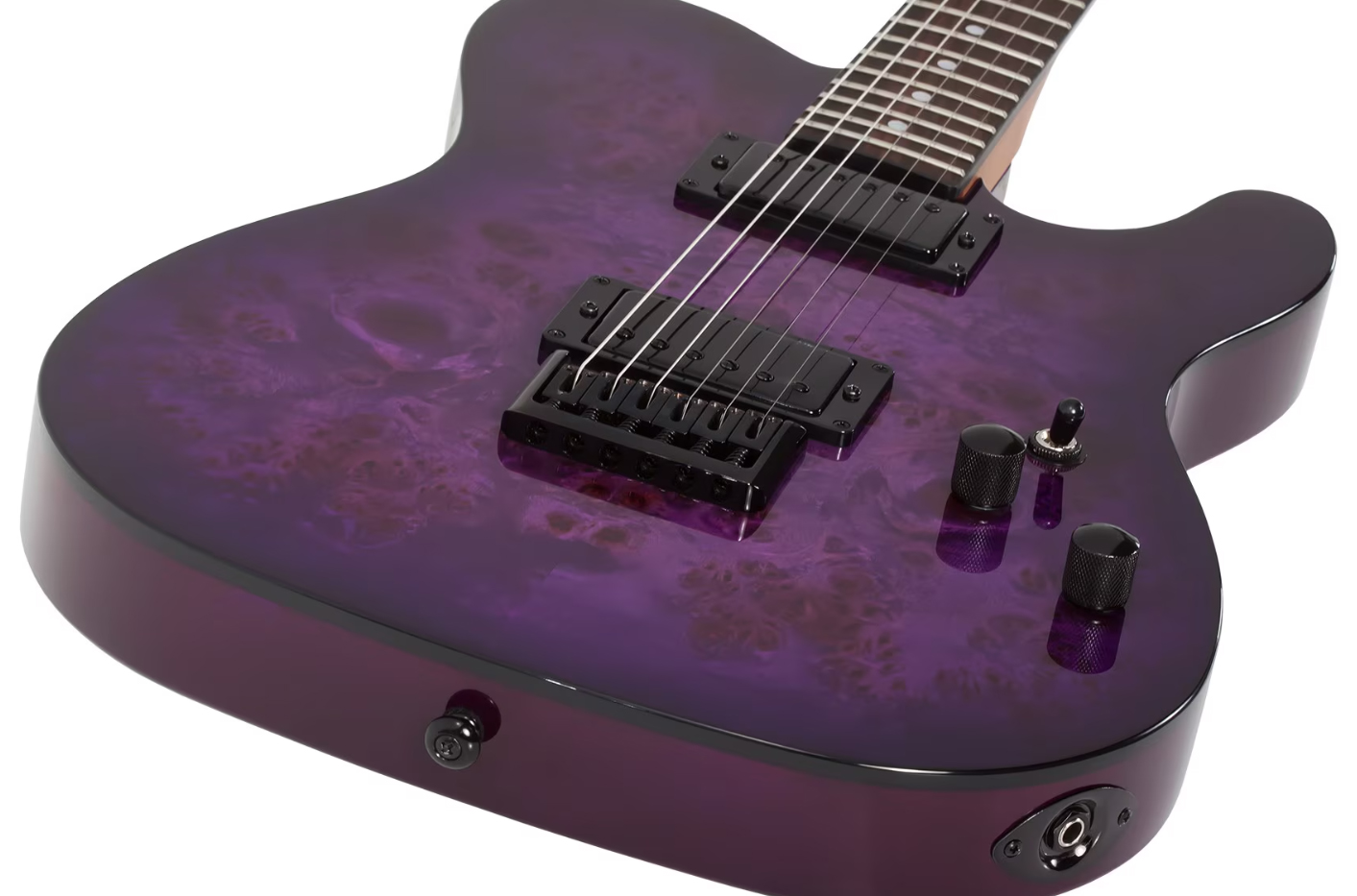 Schecter Pt Standard 2h Ht Rw - Purple Burst Burl - Televorm elektrische gitaar - Variation 1