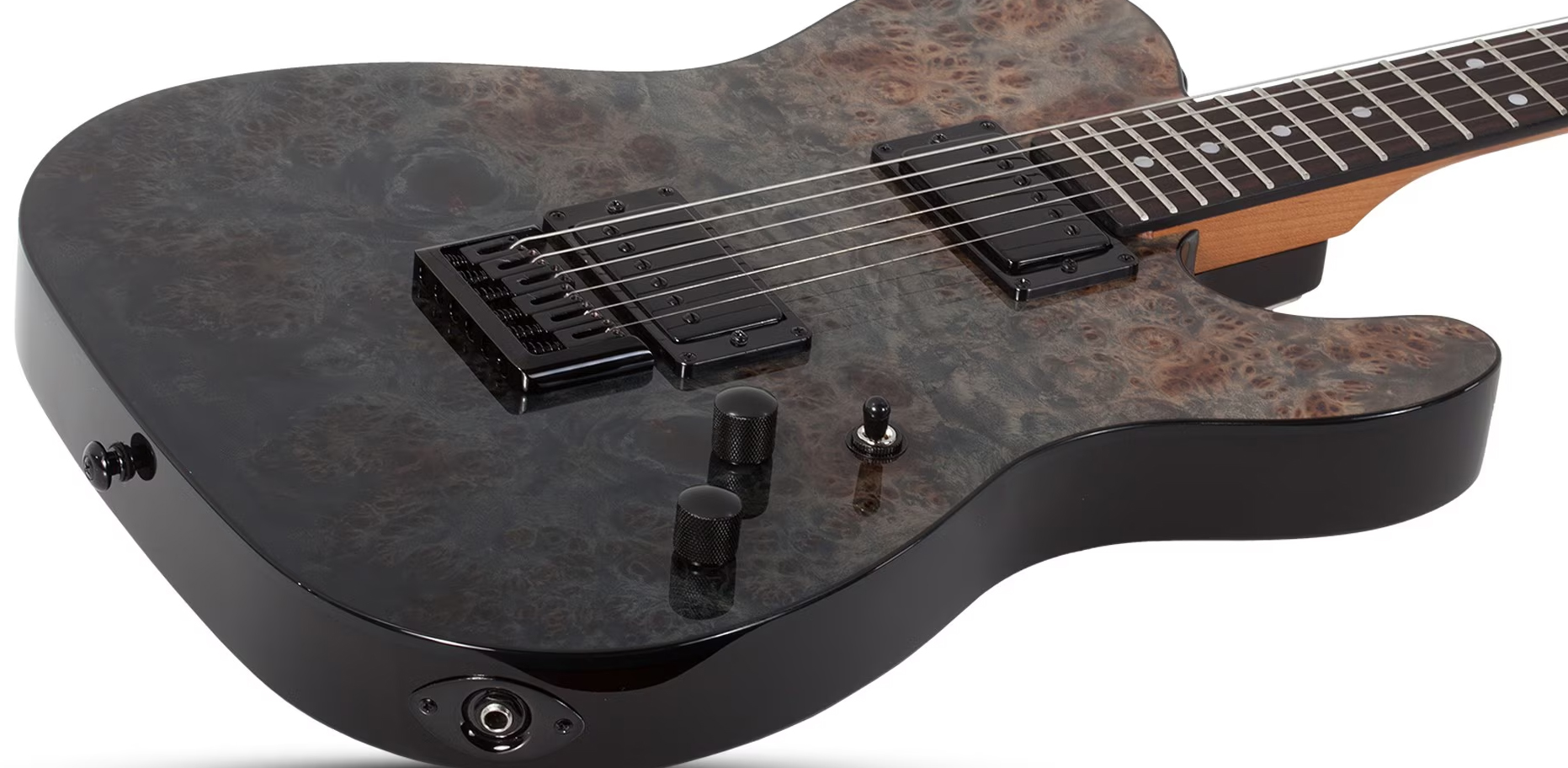 Schecter Pt Standard 2h Ht Rw - Black Fade Burst Burl - Televorm elektrische gitaar - Variation 1