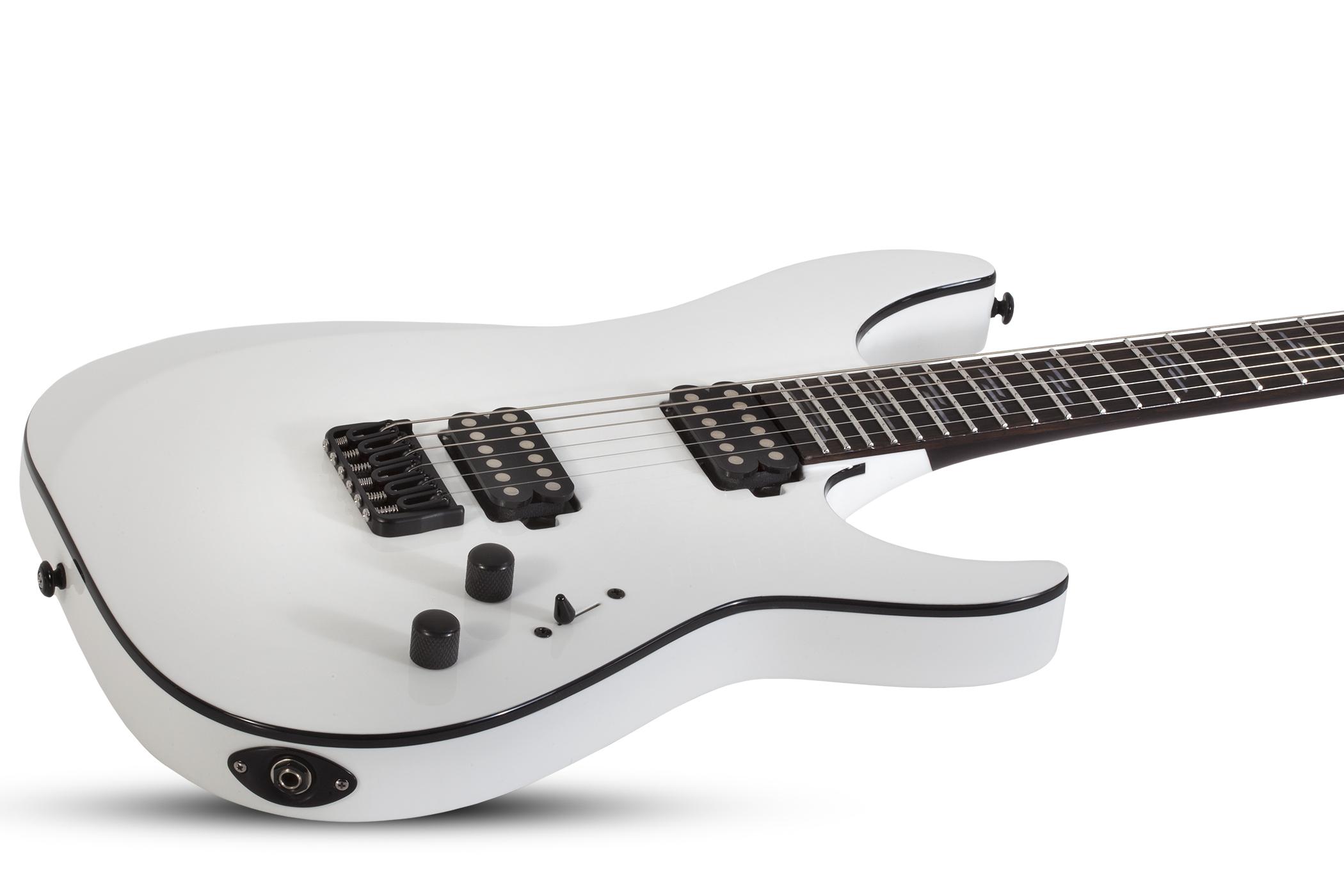 Schecter Reaper-6 Custom 2h Ht Eb - Gloss White - Elektrische gitaar in Str-vorm - Variation 1