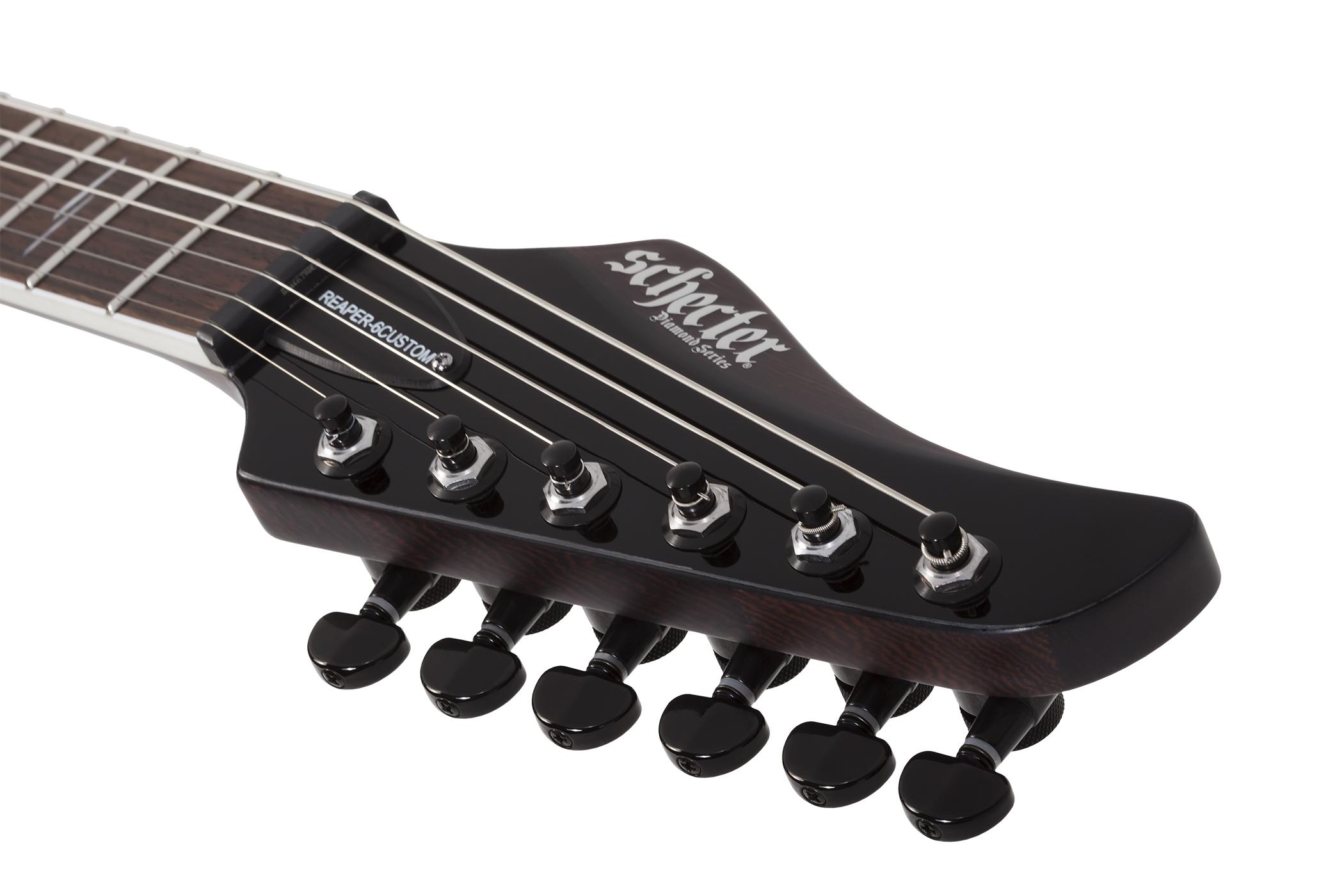 Schecter Reaper-6 Custom 2h Ht Eb - Black - Elektrische gitaar in Str-vorm - Variation 6