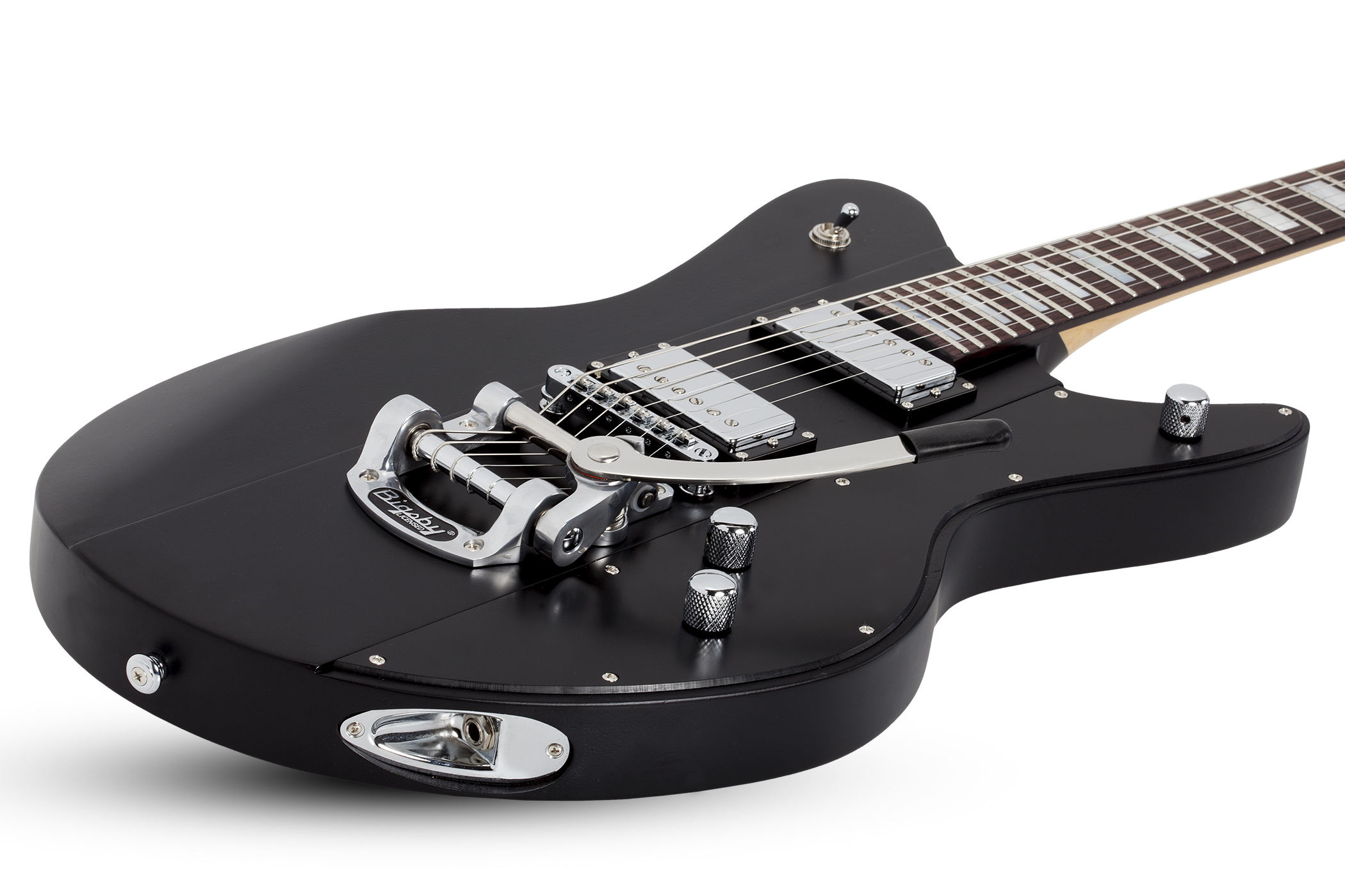 Schecter Robert Smith Ultra Cure Signature 2h Trem Bigsby Rw - Black Pearl - Kenmerkende elektrische gitaar - Variation 1