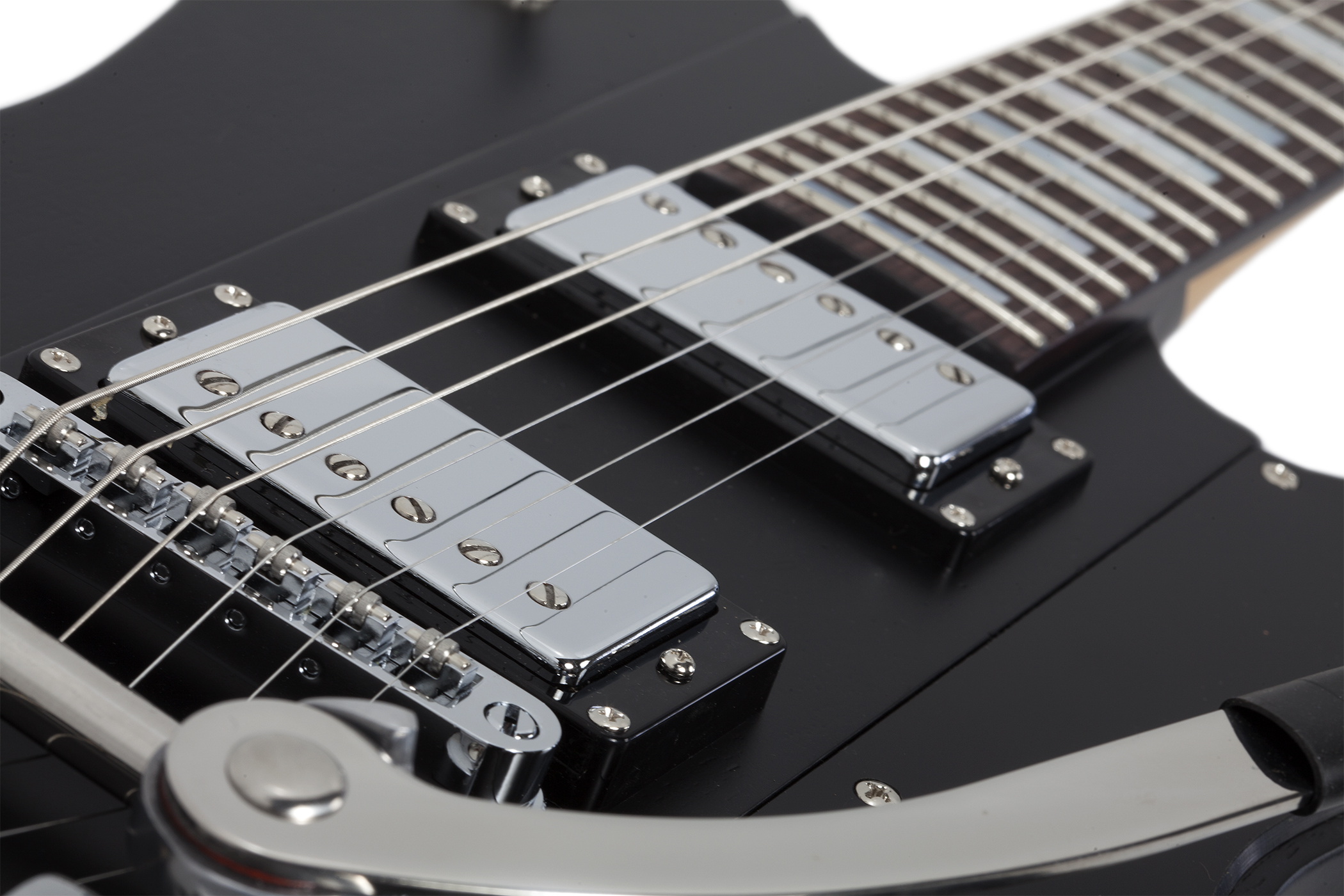 Schecter Robert Smith Ultra Cure Signature 2h Trem Bigsby Rw - Black Pearl - Kenmerkende elektrische gitaar - Variation 3