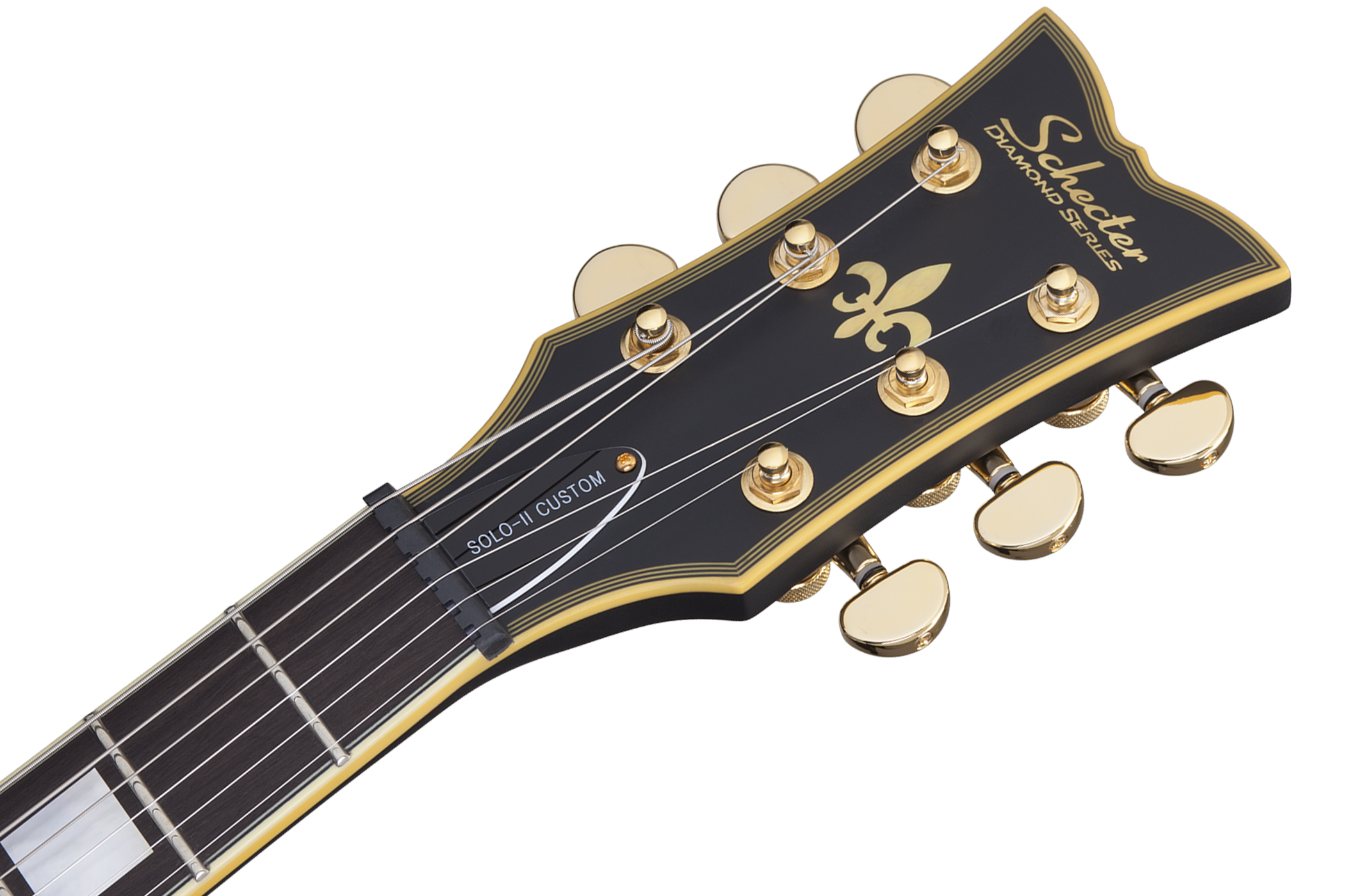 Schecter Solo-ii Custom 2h Ht Eb - Aged Black Satin - Enkel gesneden elektrische gitaar - Variation 4