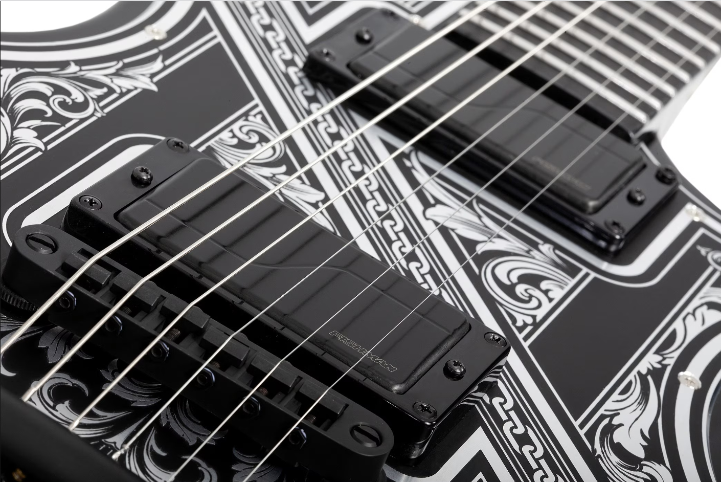 Schecter Solo Ii Pryzm Palladium 2h Fishman Fluence Modern Eb - Gloss Black - Metal elektrische gitaar - Variation 3