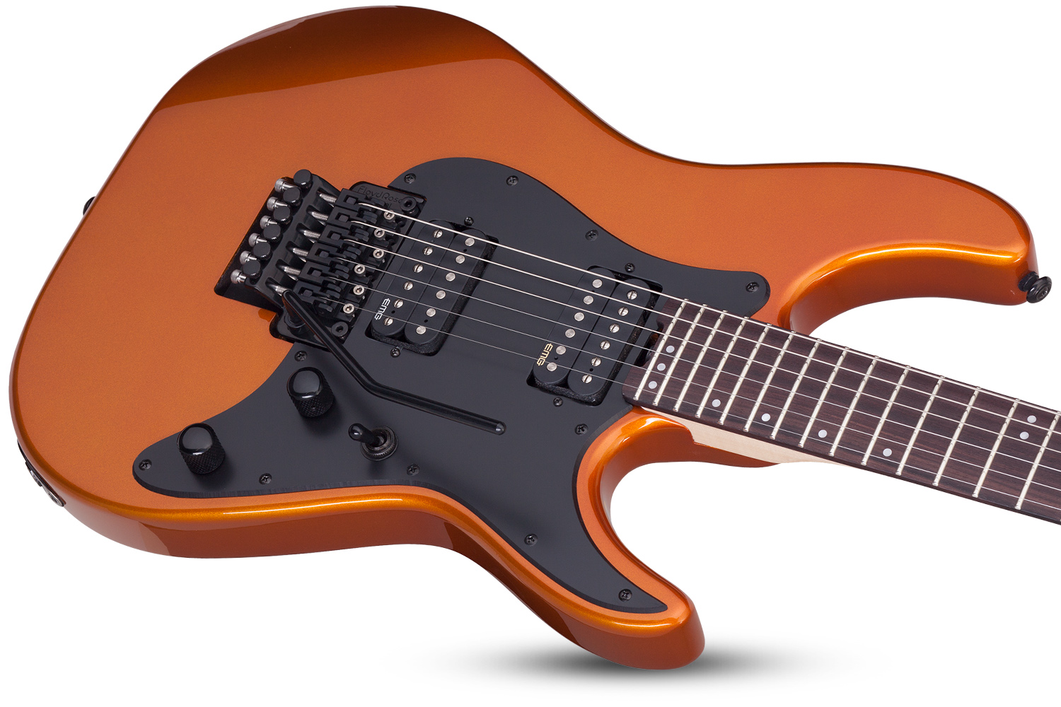 Schecter Sun Valley Super Shredder Fr 2h Emg Rw - Lambo Orange - Televorm elektrische gitaar - Variation 1