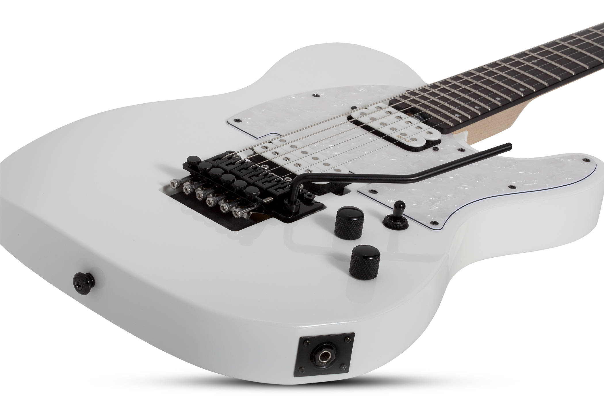 Schecter Sun Valley Super Shredder Pt Fr 2h Emg Rw - Metallic White - Televorm elektrische gitaar - Variation 1