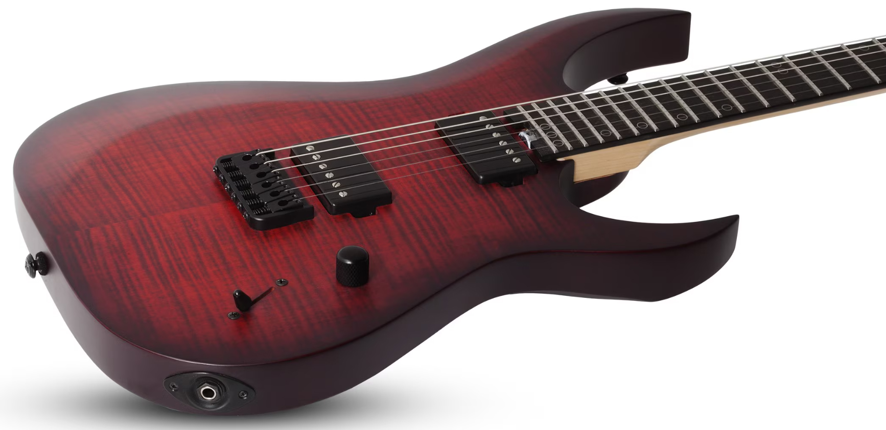 Schecter Sunset-6 Extreme 2h Ht Eb - Scarlet Burst - Metal elektrische gitaar - Variation 1