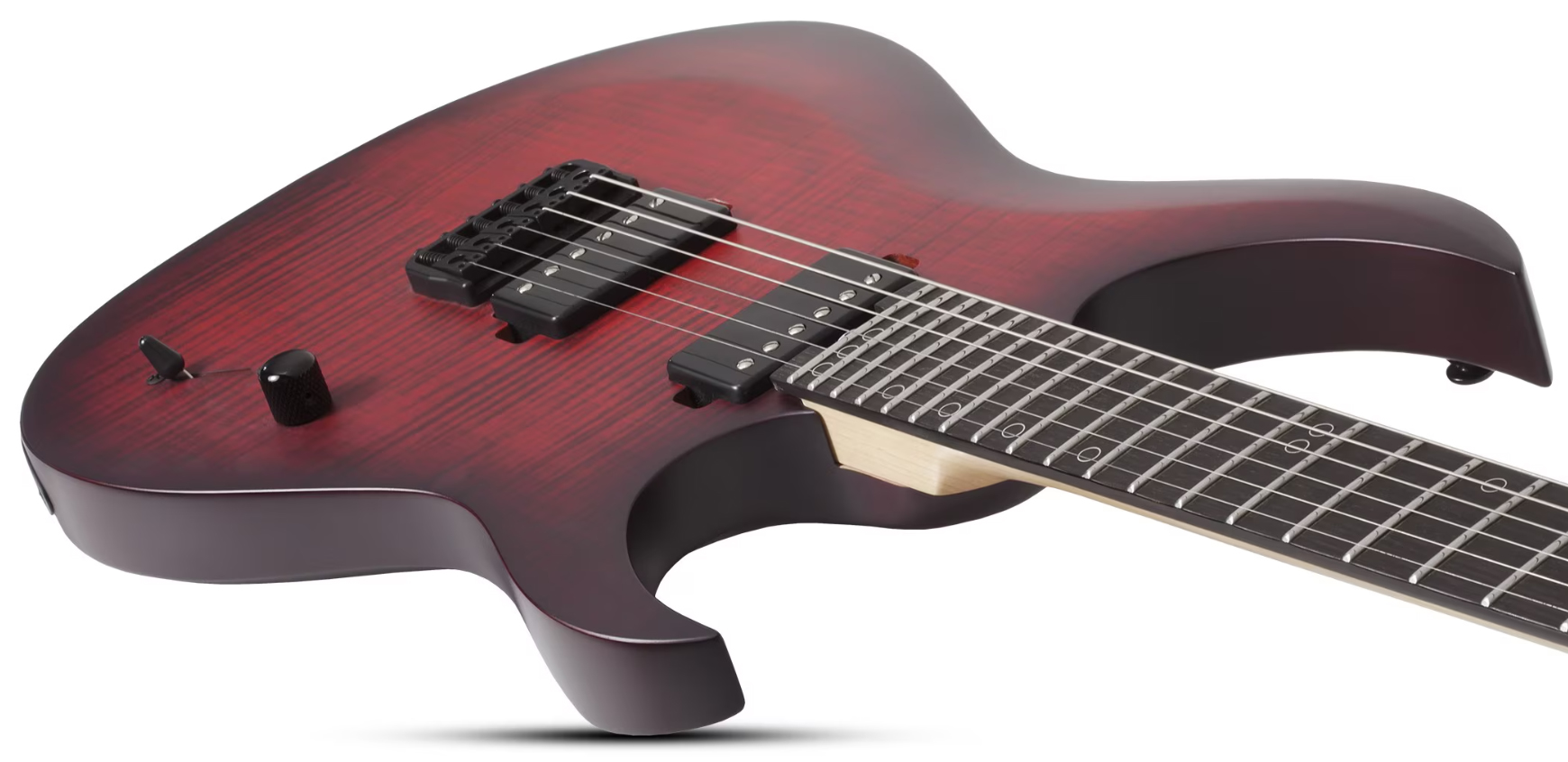 Schecter Sunset-6 Extreme 2h Ht Eb - Scarlet Burst - Metal elektrische gitaar - Variation 2
