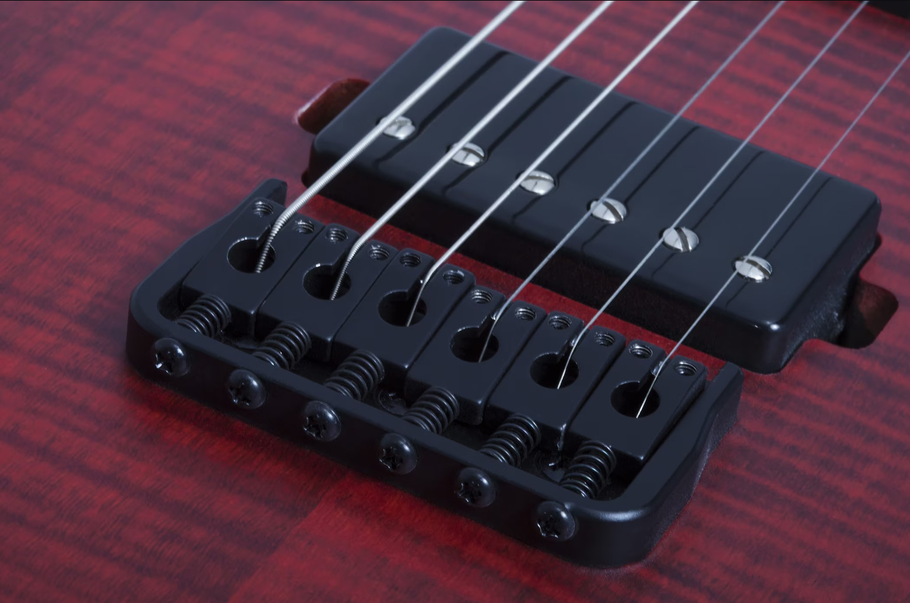 Schecter Sunset-6 Extreme 2h Ht Eb - Scarlet Burst - Metal elektrische gitaar - Variation 3