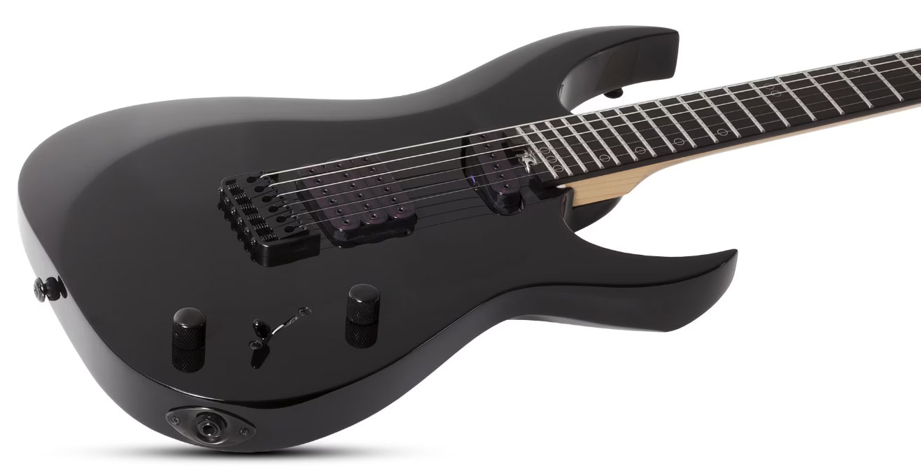 Schecter Sunset Triad 6 Tcs Ht Eb - Gloss Black - Metalen elektrische gitaar - Variation 1