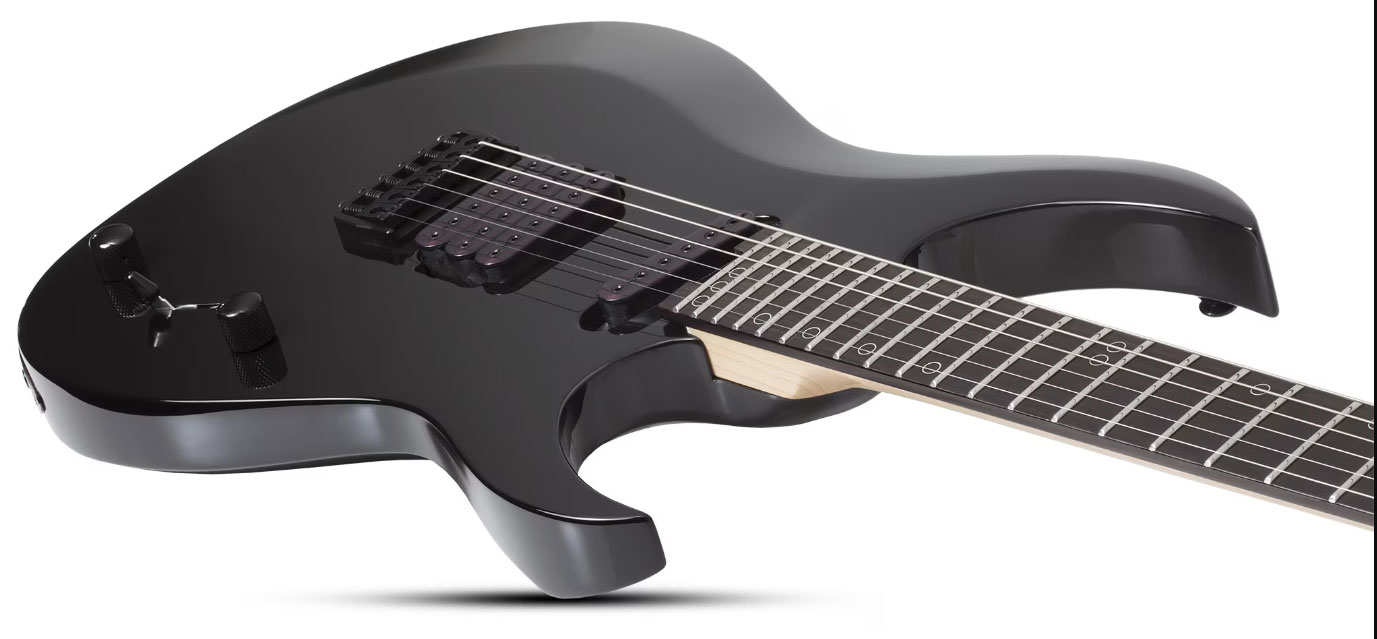 Schecter Sunset Triad 6 Tcs Ht Eb - Gloss Black - Metalen elektrische gitaar - Variation 2