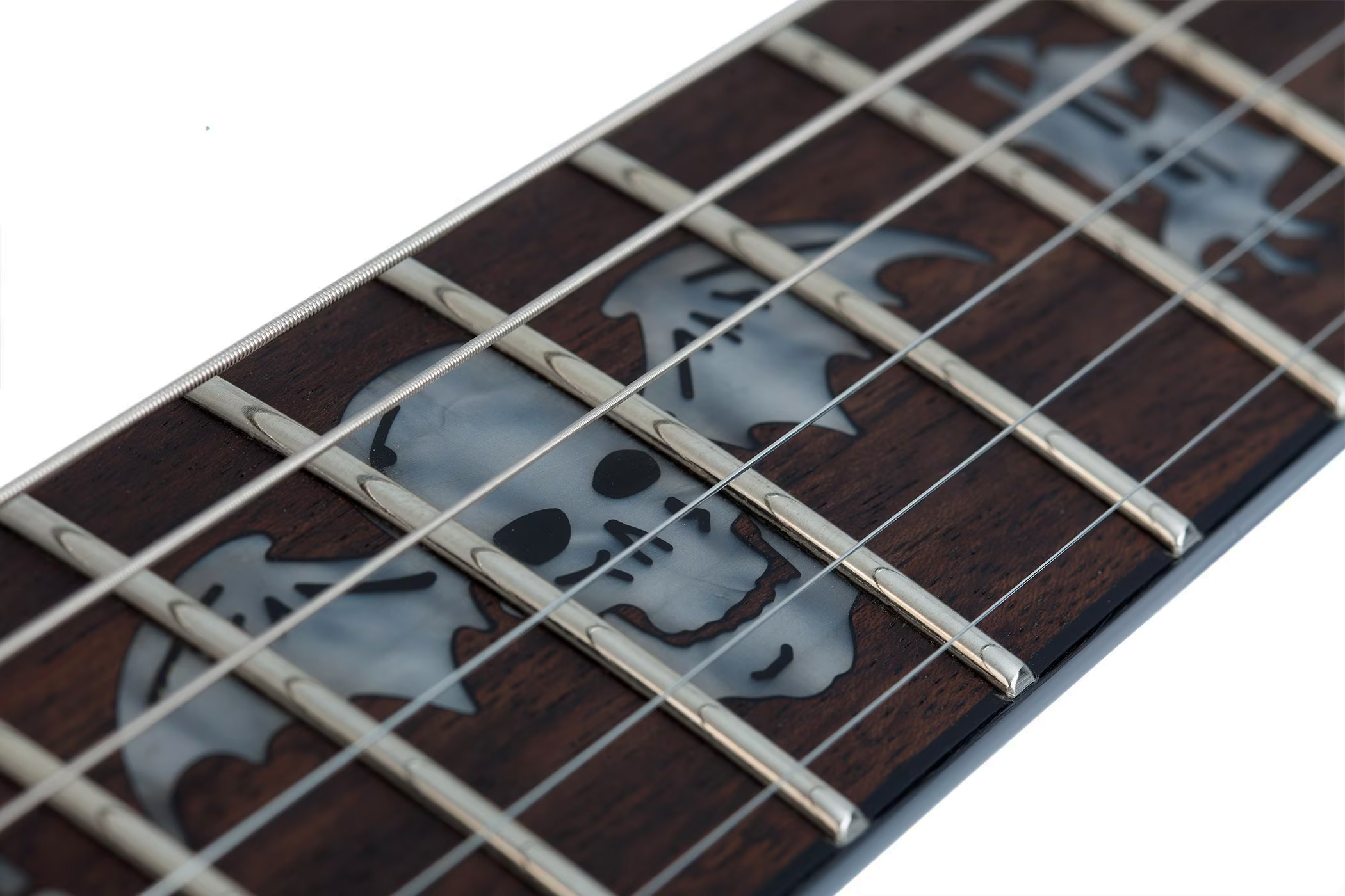 Schecter Synyster Standard Signature 2h Fr Eb - Gloss White With Black Pinstripes - Kenmerkende elektrische gitaar - Variation 3