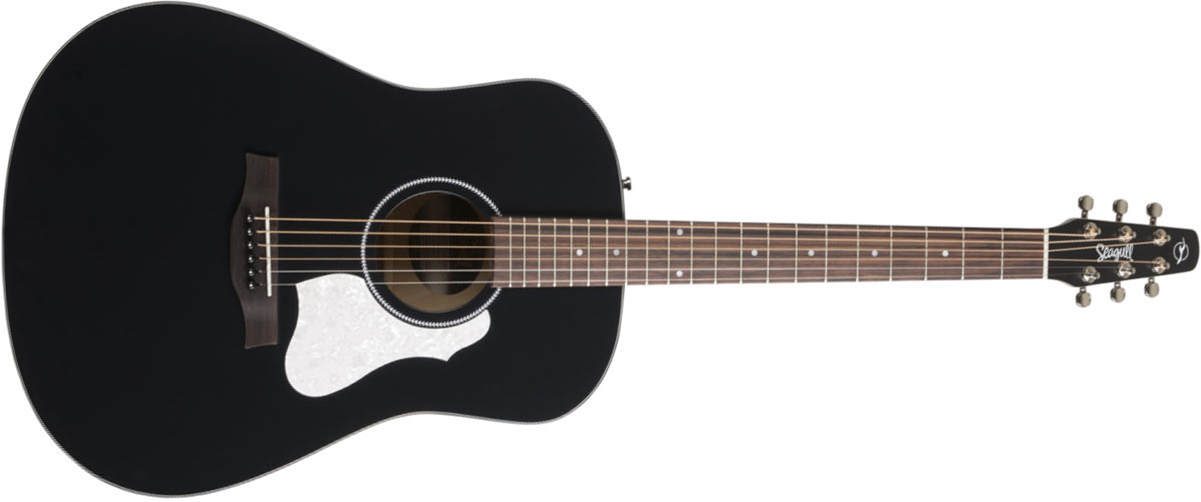 Seagull S6 Classic A/e Dreadnought Epicea Merisier Rw - Black - Elektro-akoestische gitaar - Main picture