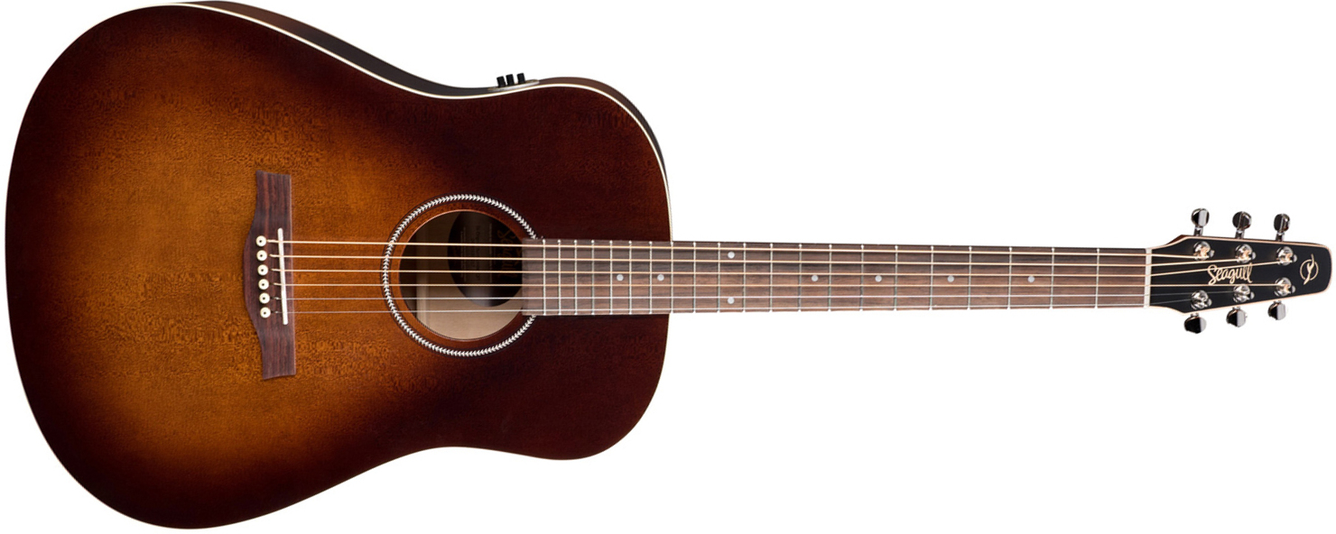Seagull S6 Original Qit 2019 Dreadnought Cedre Merisier +housse - Burnt Umber - Elektro-akoestische gitaar - Main picture