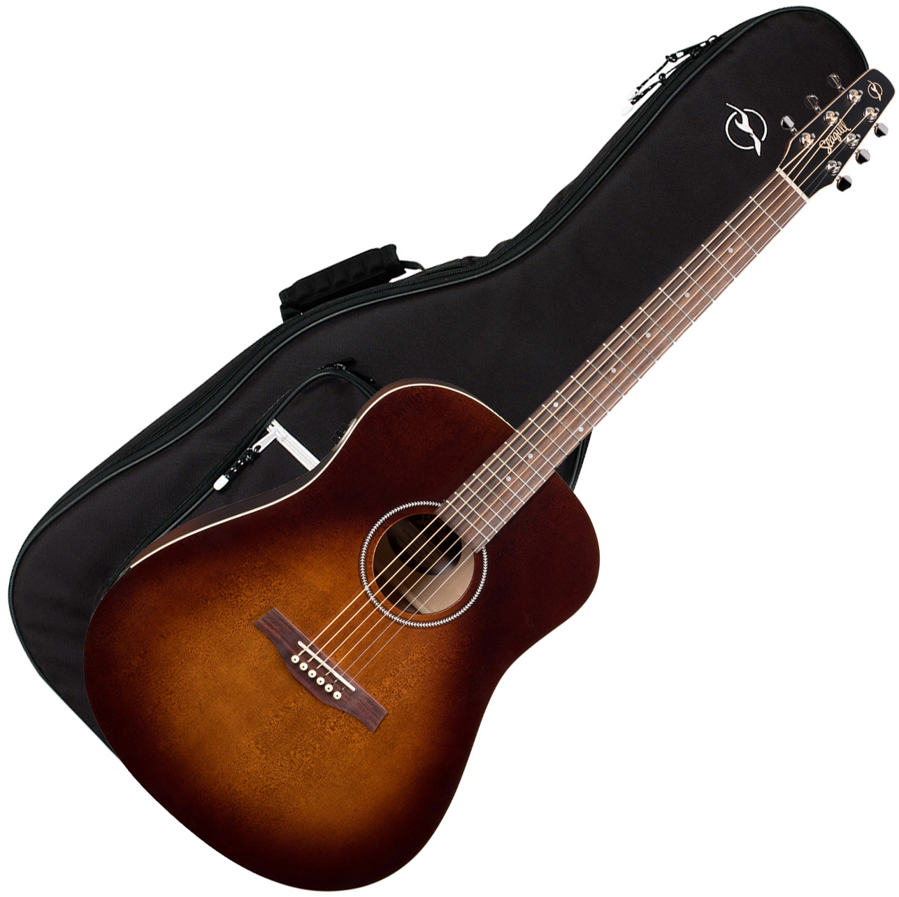 Seagull S6 Original Qit 2019 Dreadnought Cedre Merisier +housse - Burnt Umber - Elektro-akoestische gitaar - Variation 1