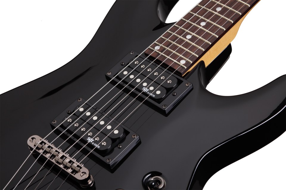 Sgr By Schecter C-1 Hh Ht Rw - Gloss Black - Elektrische gitaar in Str-vorm - Variation 2
