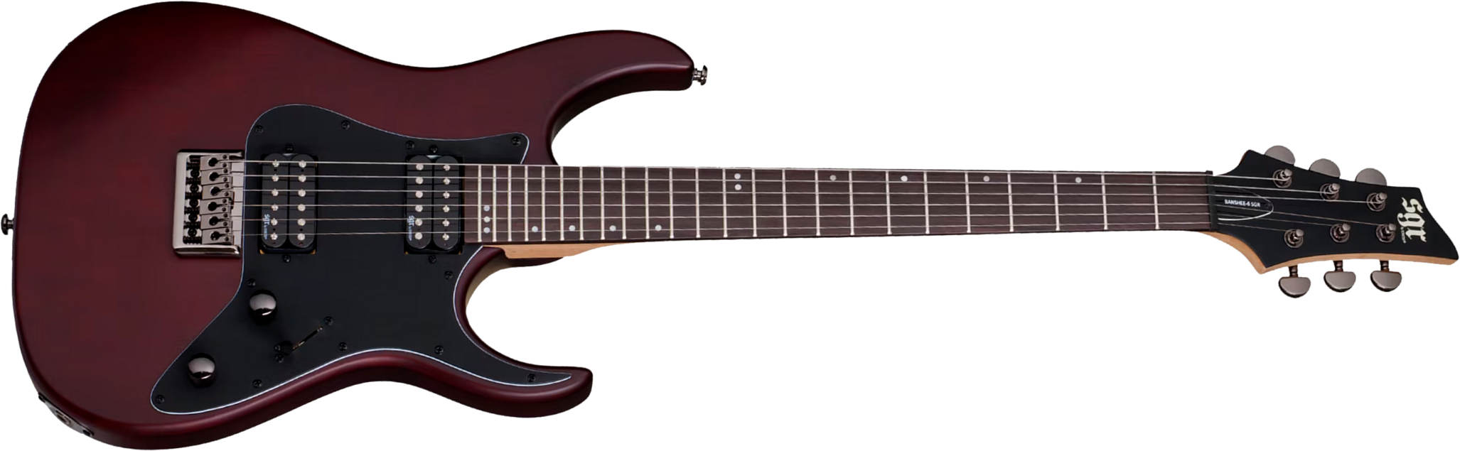 Sgr By Schecter Banshee 6 2h Ht Rw - Walnut Satin - Elektrische gitaar in Strat vorm - Main picture