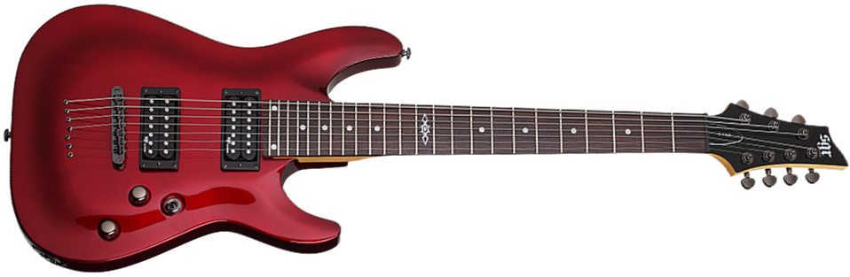 Sgr By Schecter C-7 2h Ht Rw - Metallic Red Gloss - 7-snarige elektrische gitaar - Main picture