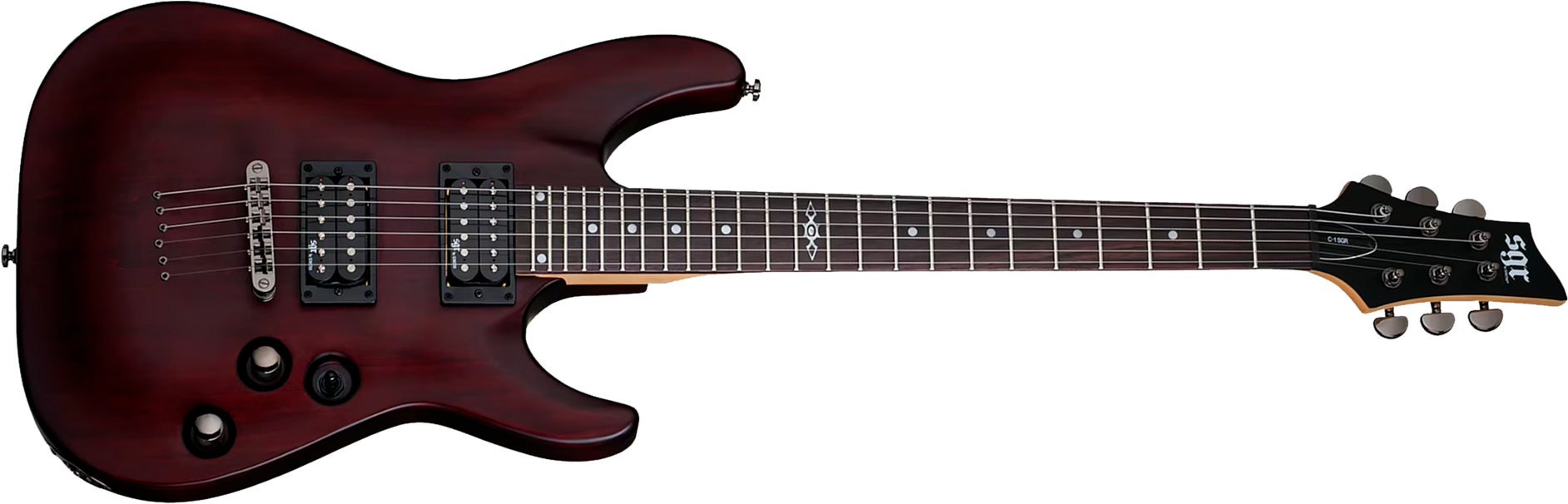 Sgr By Schecter C1 2h Ht Rw - Walnut Satin - Metal elektrische gitaar - Main picture