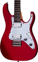 Elektrische gitaar in strat vorm Sgr by schecter Banshee-6 - metallic red