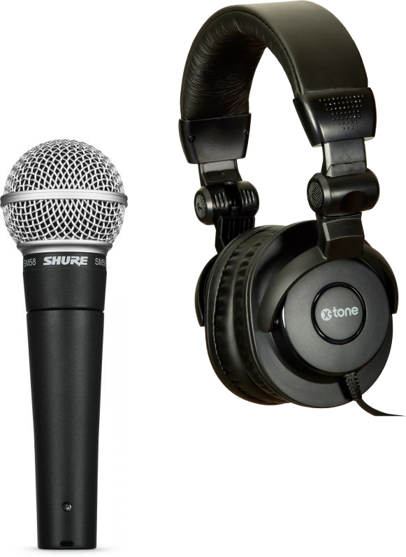 Shure Sm58-lce  +  Casque X-hp1 - Microfoon set met statief - Main picture