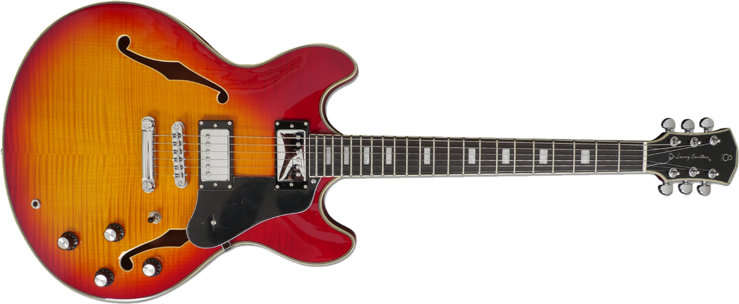 Sire Larry Carlton H7 Signature Ht Hh Eb - Cherry Sunburst - Semi hollow elektriche gitaar - Main picture