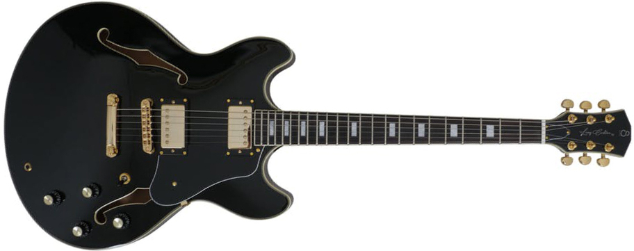 Sire Larry Carlton H7 Signature Ht Hh Eb - Black - Semi hollow elektriche gitaar - Main picture