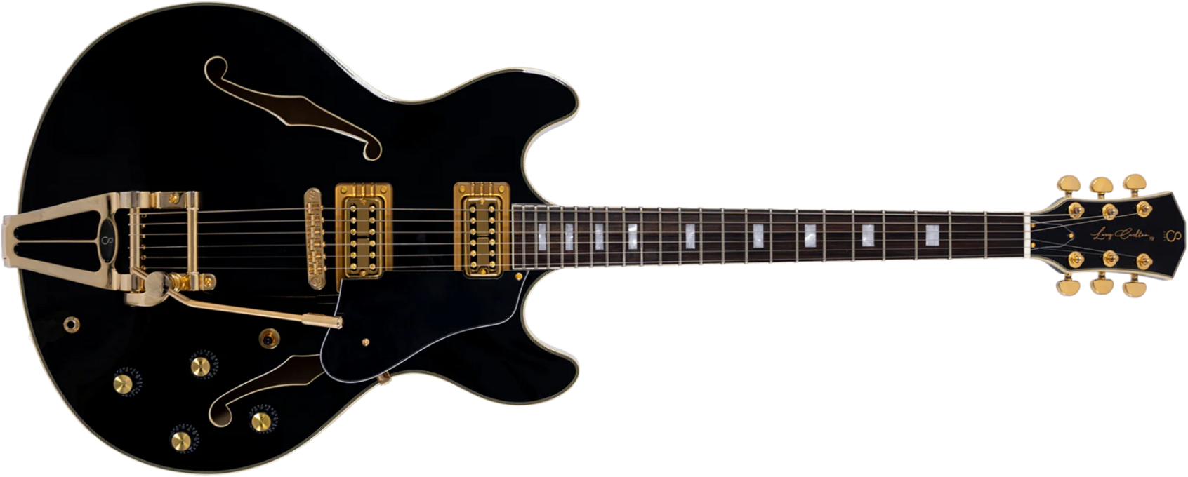 Sire Larry Carlton H7t Signature 2h Trem Eb - Black - Semi hollow elektriche gitaar - Main picture