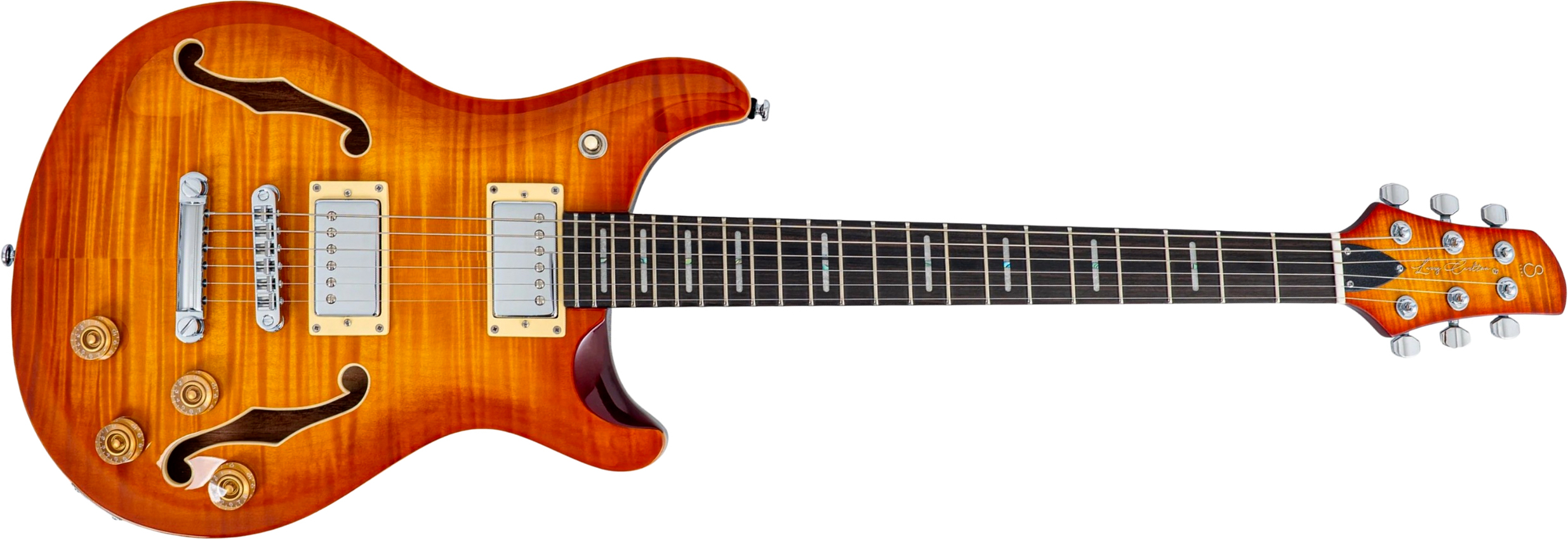 Sire Larry Carlton Q7 Hollow 2h Ht Eb - Amber Burst - Semi hollow elektriche gitaar - Main picture