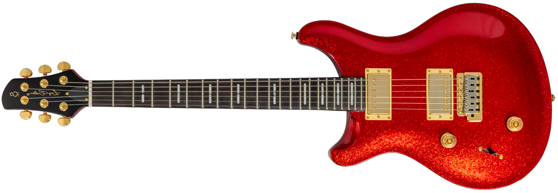 Sire Larry Carlton Q7 Lh Gaucher 2h Trem Eb - Red Sparkle - Double cut gitaar - Main picture
