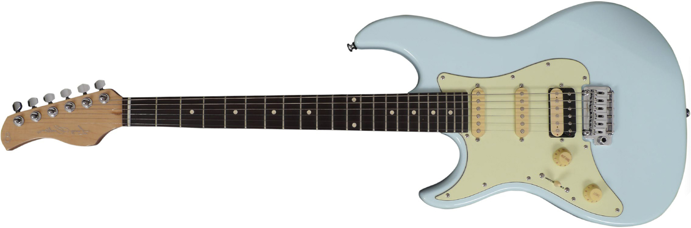 Sire Larry Carlton S3 Lh Signature Gaucher Hss Trem Rw - Sonic Blue - Linkshandige elektrische gitaar - Main picture