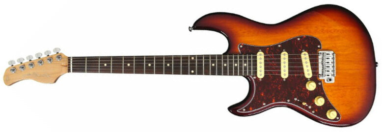 Sire Larry Carlton S3 Sss Lh Signature Gaucher 3s Trem Rw - Tobacco Sunburst - Elektrische gitaar in Str-vorm - Main picture
