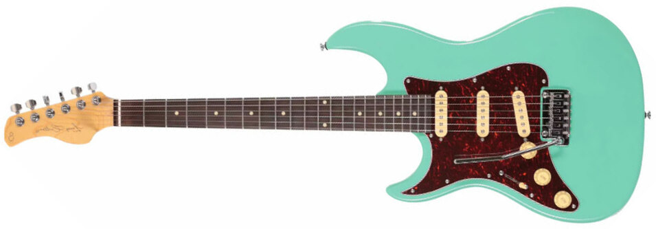 Sire Larry Carlton S3 Sss Lh Signature Gaucher 3s Trem Rw - Mild Green - Elektrische gitaar in Str-vorm - Main picture