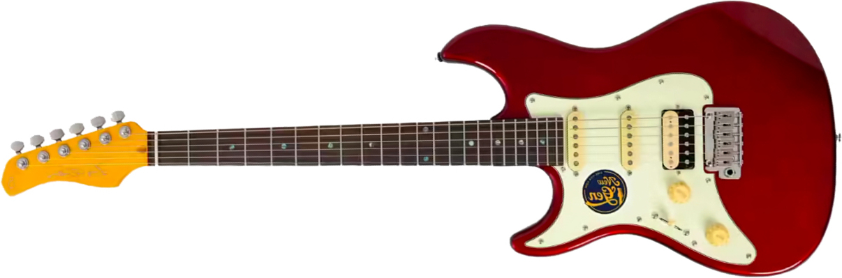 Sire Larry Carlton S7 Hss Lh Gaucher New Gen Trem Rw - Candy Apple Red - Elektrische gitaar in Strat vorm - Main picture