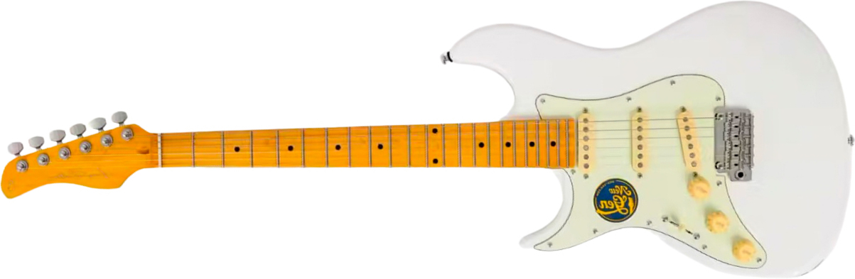 Sire Larry Carlton S7 Lh Gaucher New Gen 3s Trem Mn - White - Elektrische gitaar in Strat vorm - Main picture